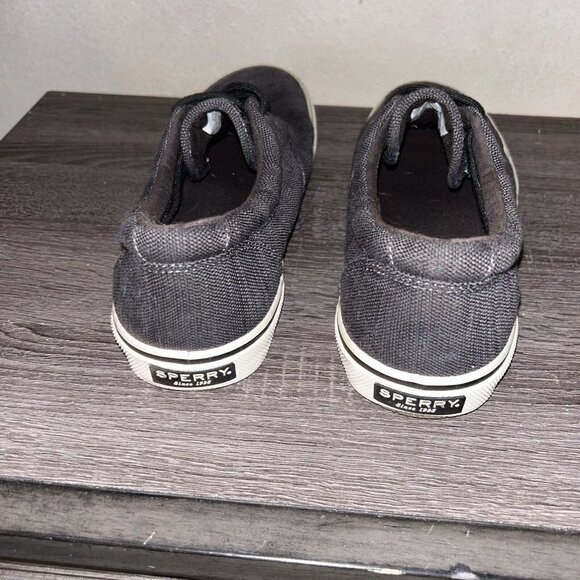 Sperry Halyard CVO Charcoal Linen Blend Lace Up Preppy Sneakers Men’s Size 12 - Picture 6 of 8